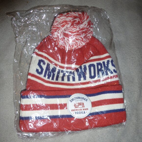 New SMITHWORKS VODKA Knit Beanie Hat with Pom - Picture 1 of 6